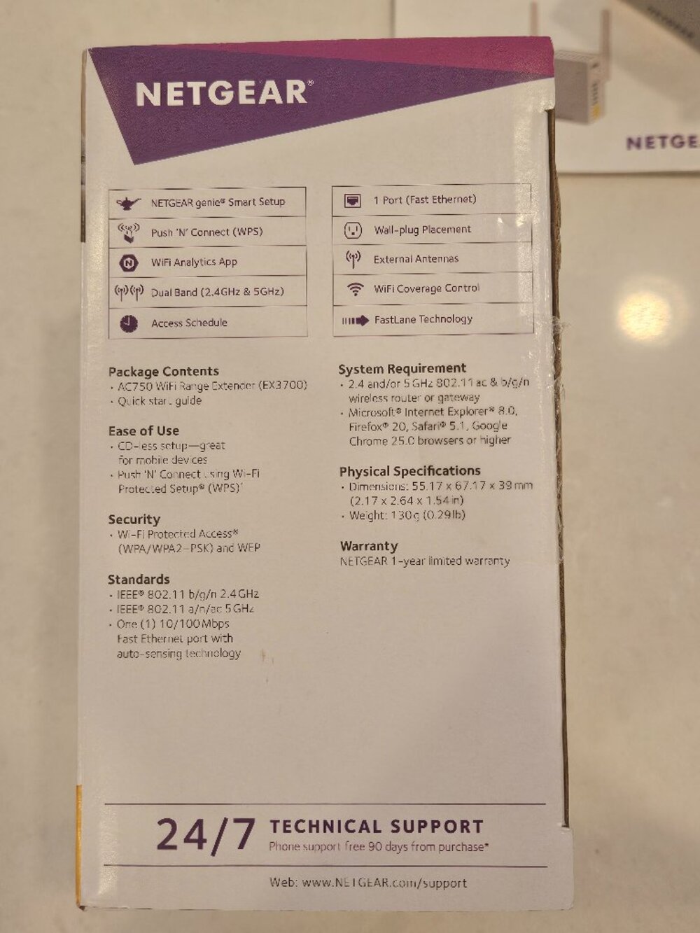 NETGEAR WiFi Range Extender Model AC750 - White - Picture 5 of 5